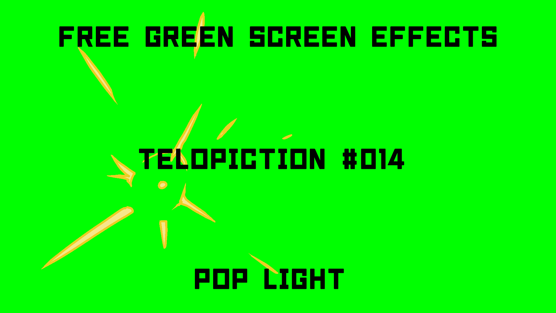 無料グリーンスクリーン素材アニメーションTELOPICTION・はじける光