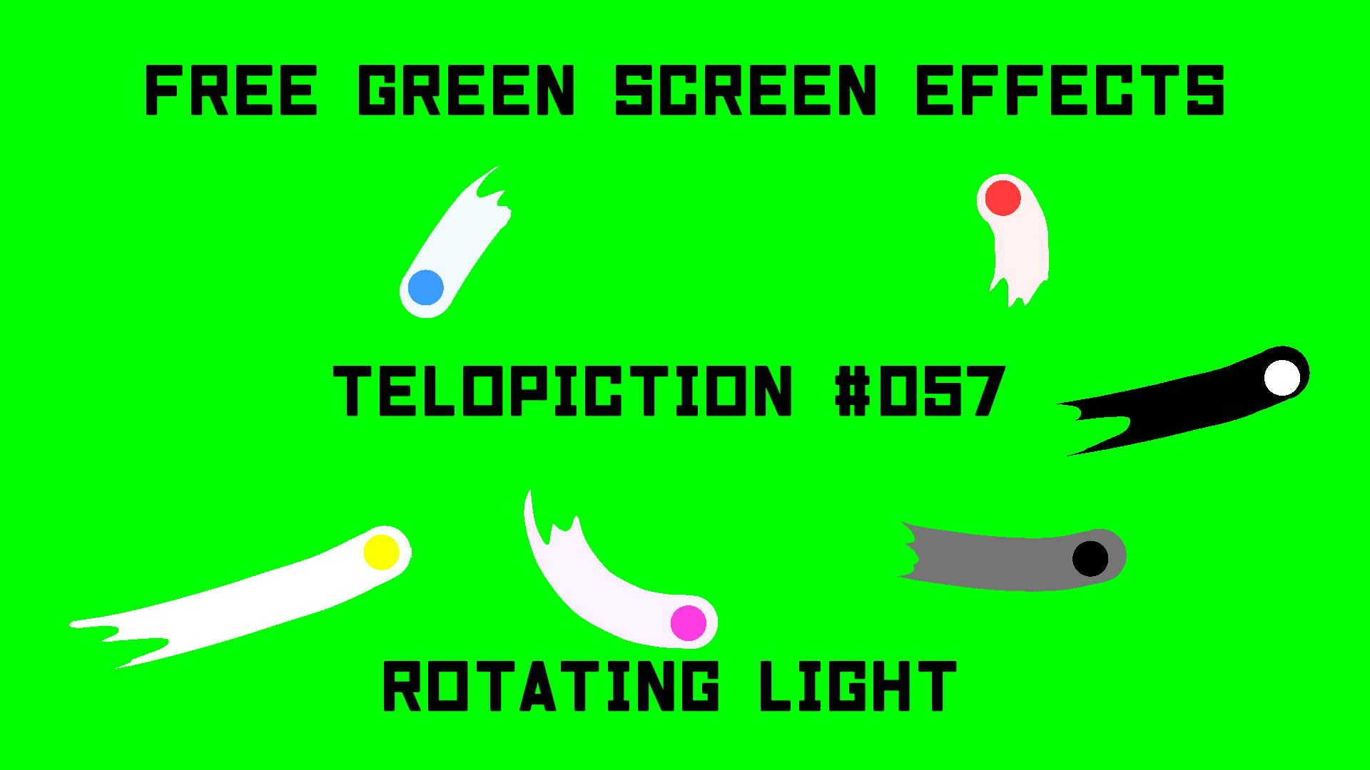 無料グリーンスクリーン素材アニメーションTELOPICTION・回る光