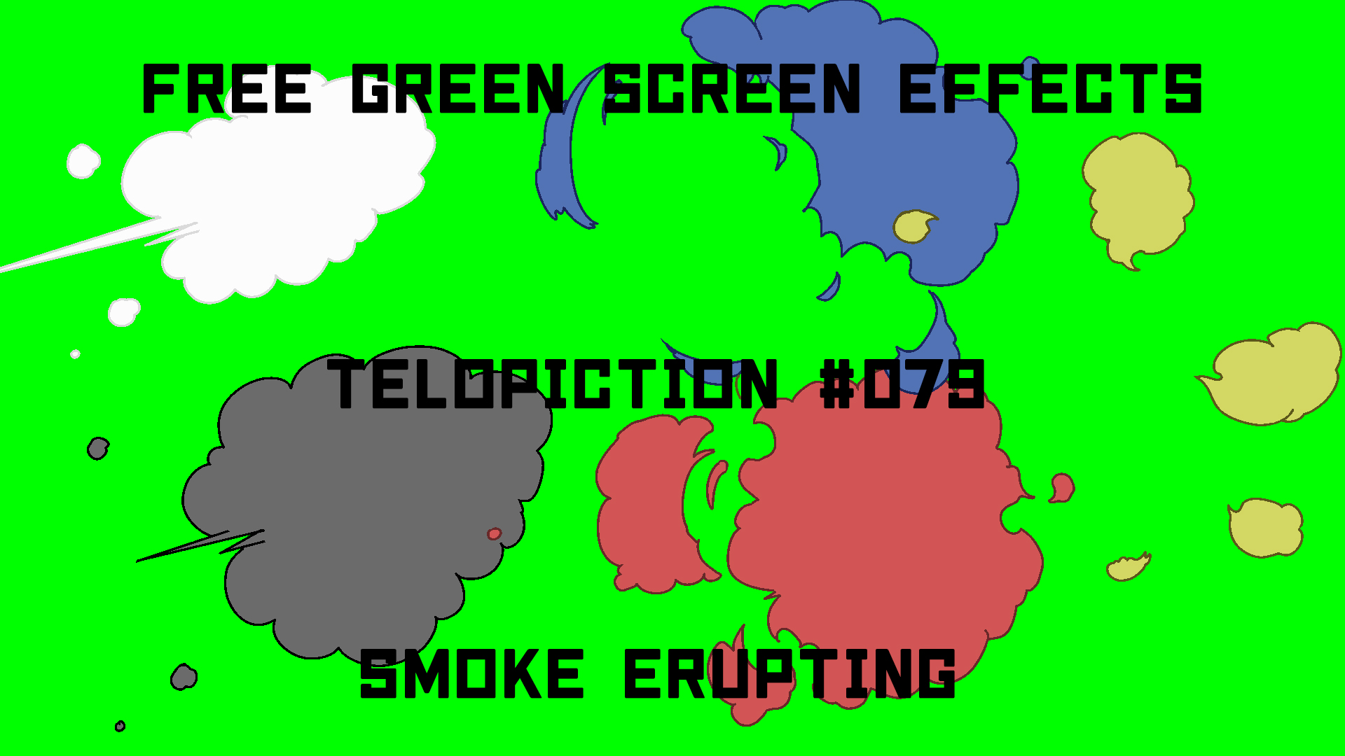 無料グリーンスクリーン素材アニメーションTELOPICTION・噴出する煙