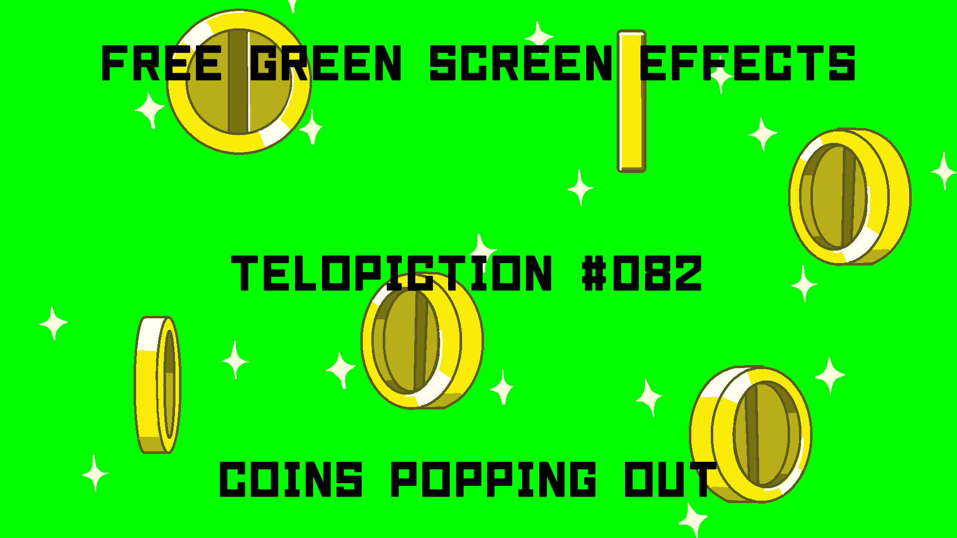 無料グリーンスクリーン素材アニメーションTELOPICTION・はじけ出るコイン