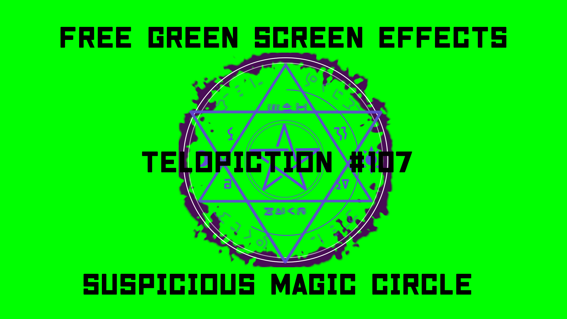 無料グリーンスクリーン素材アニメーションTELOPICTION・謎の魔法陣