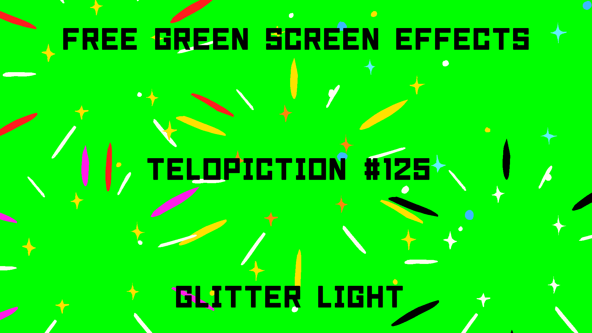 無料グリーンスクリーン素材アニメーションTELOPICTION・キラキラな光