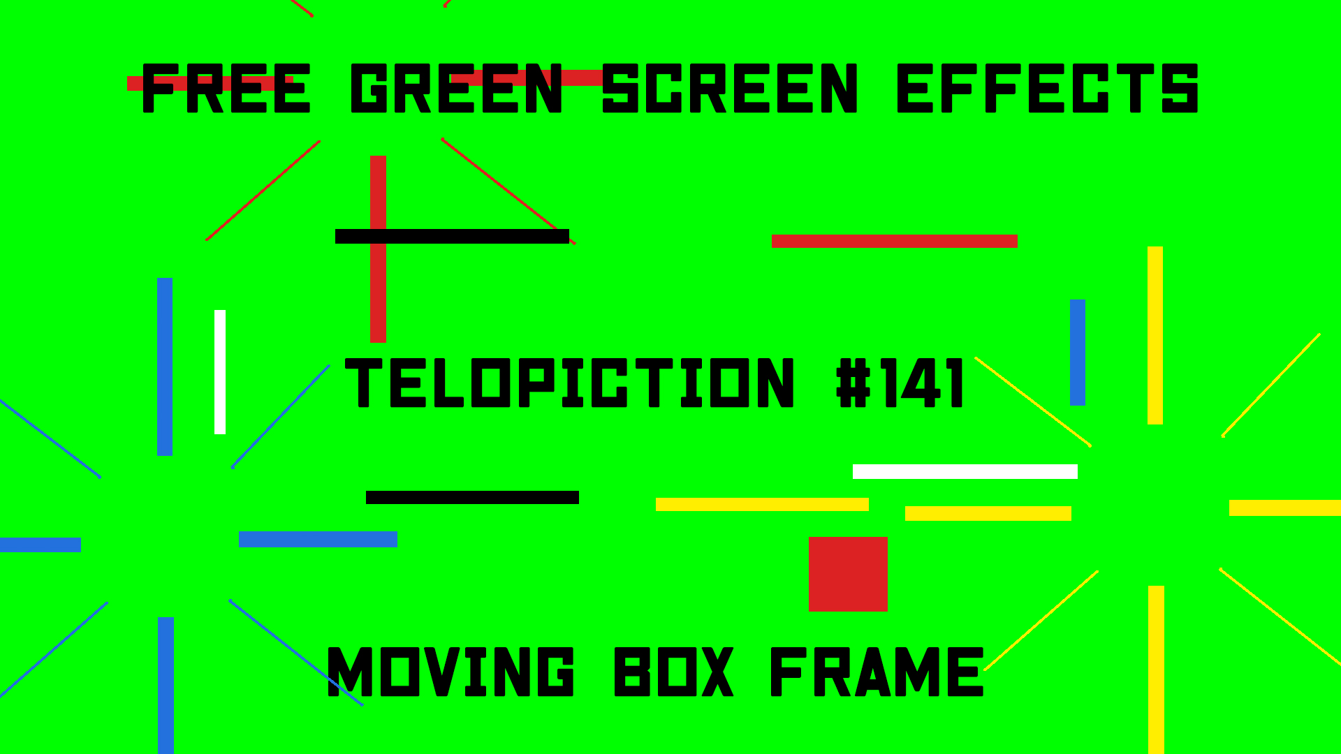 無料グリーンスクリーン素材アニメーションTELOPICTION・動くボックスのフレーム